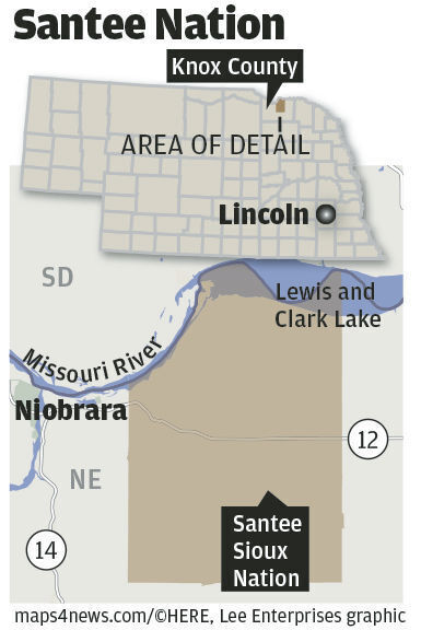 Santee Nation locator map